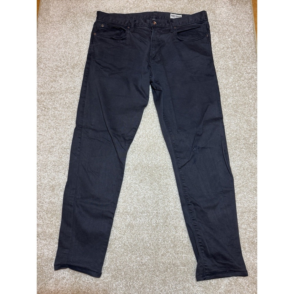 Todd Snyder Stretch 5-Pocket Chino Jeans Slim‎ Fit Black 34X30 Designer Pants